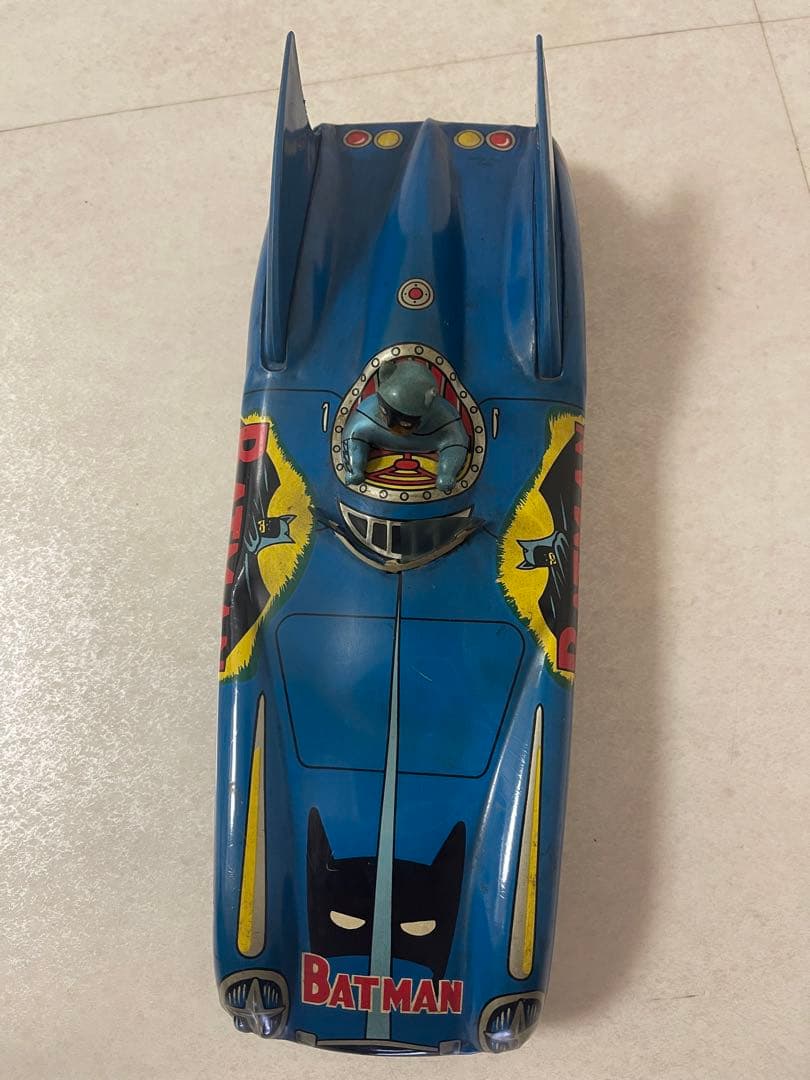 バットマン　ブリキのおもちゃ　バットモービル　バットマンカー　アオシン製