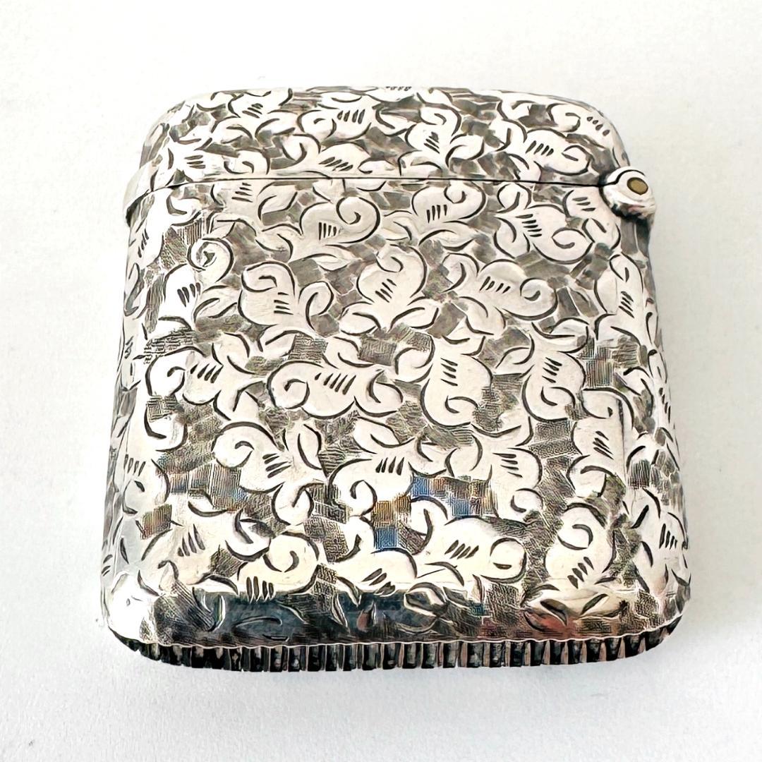 ☆1895年代 英国☆純銀製 マッチケース イギリス 925 バーミンガム