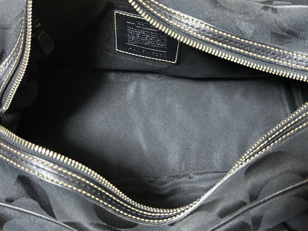 COACH コーチ シグネチャー ミニボストン ハンドバッグ　美品