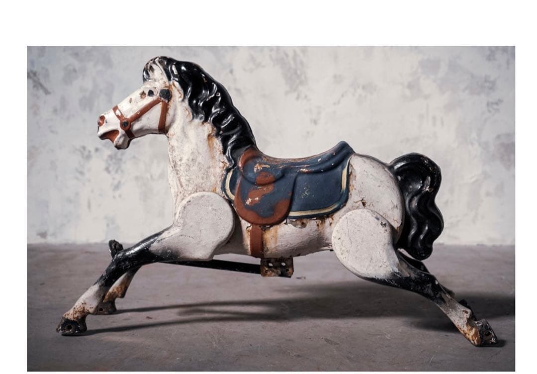 フランス アンティーク ロッキングホース/メリーゴーランド木馬 - メルカリ