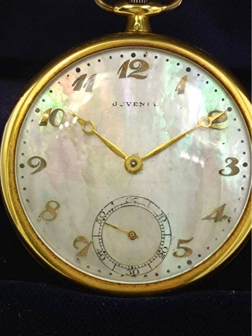 JUVENIA ジュベニア 金無垢懐中時計 18金 18K 43g アンティーク