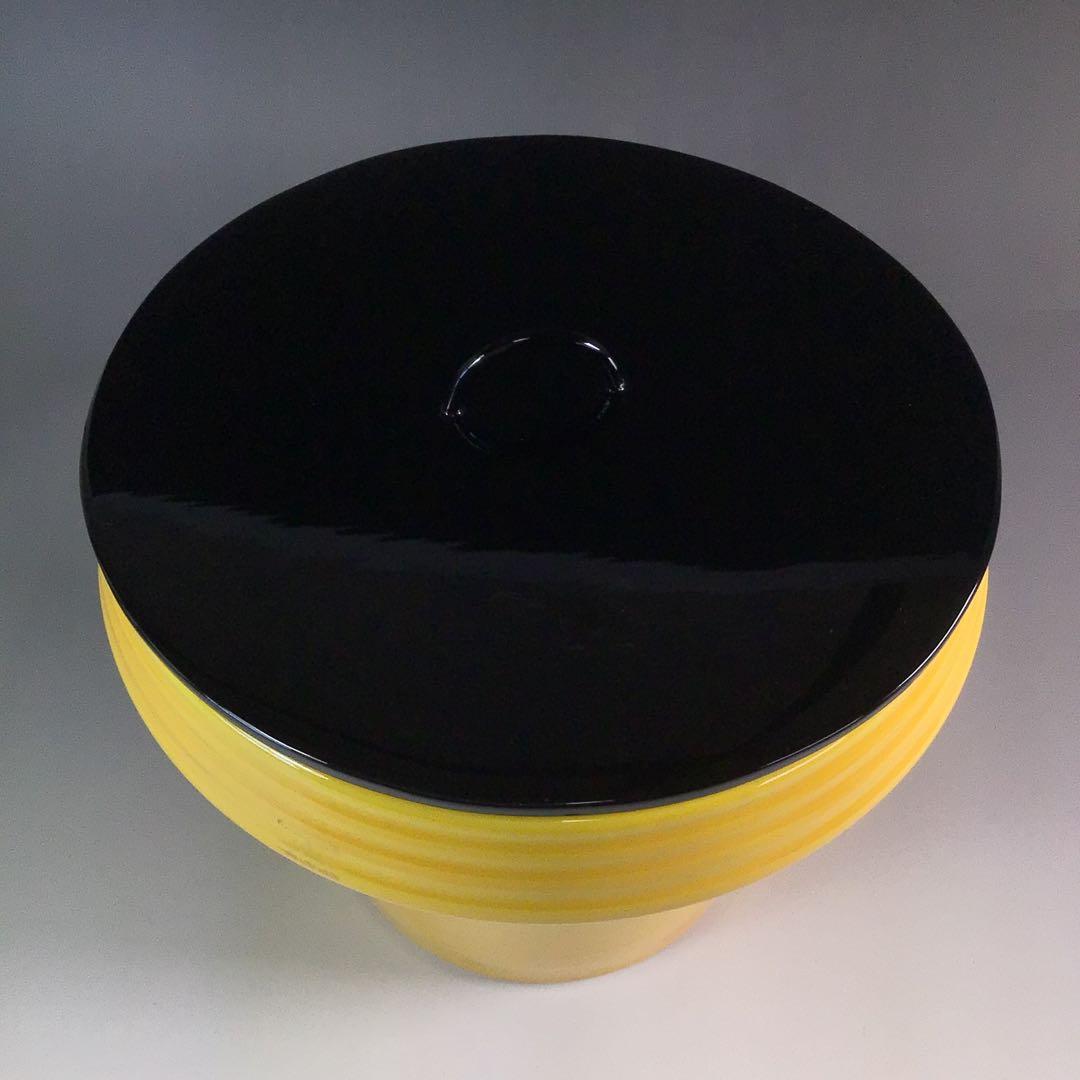 R746 水指 『膳所焼』『陽炎園造』『久田宗也 箱書』『交趾写末広