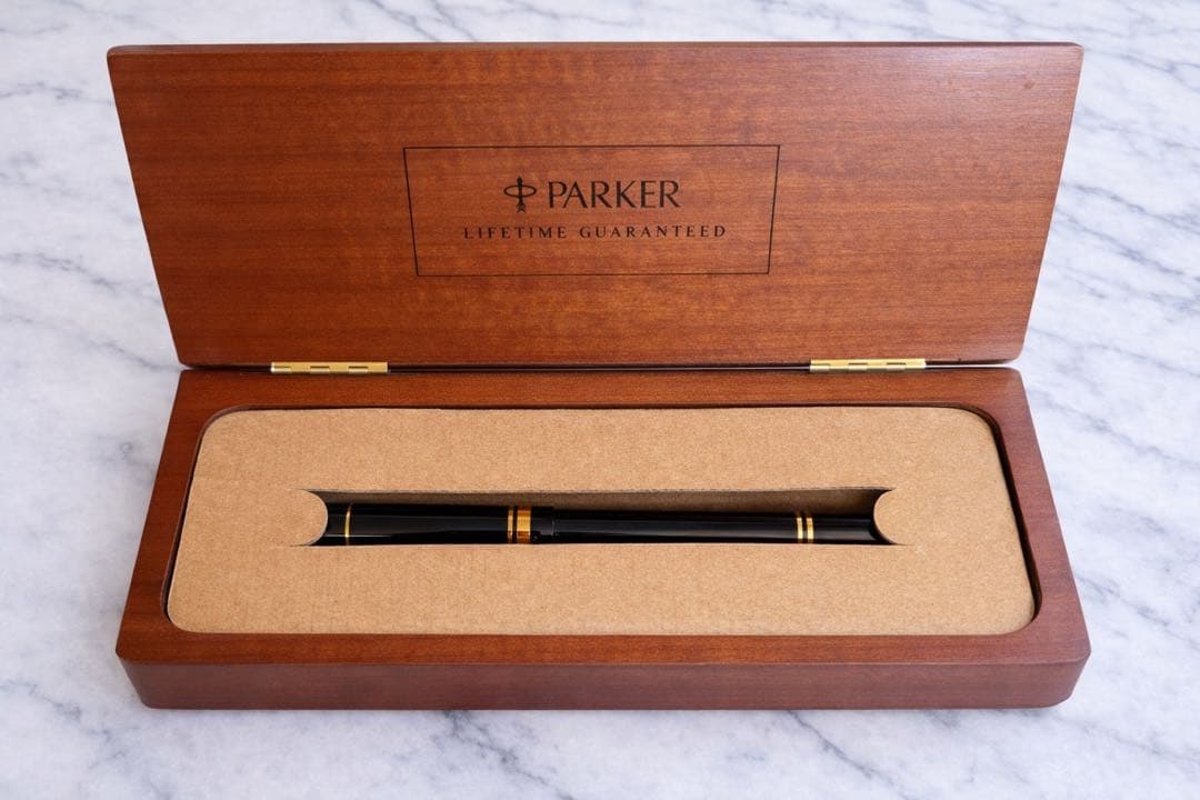 PARKER デュオフォールド 万年筆 18K 750 UK製 廃盤 木箱付 - メルカリ