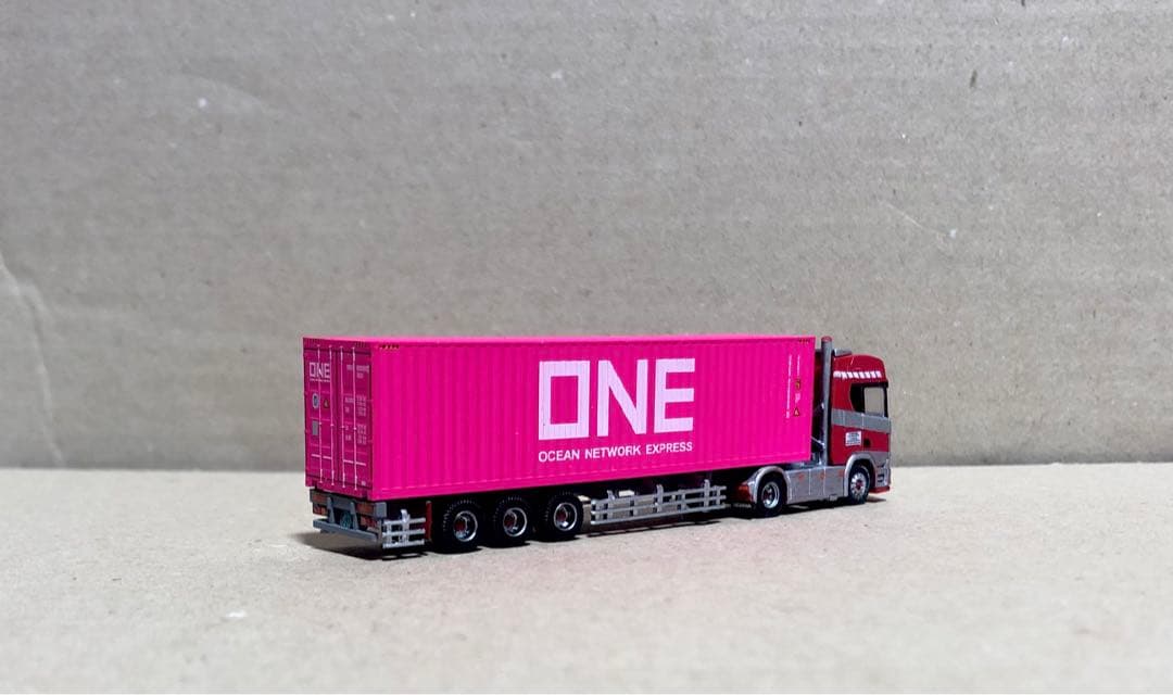 レ*オ様 スカニアコンテナ運搬セミトレーラー朗堂製コンテナ　トラックトレーラーコ