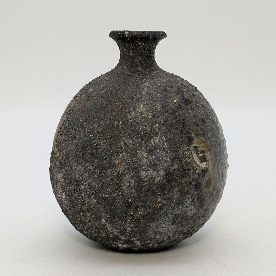 岩本政一 備前焼 窯変徳利 共箱共布栞 とっくり 酒器 食器 一輪挿し花入 花器