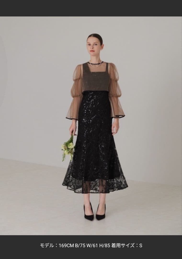 Leja】エレガント パーティードレス Sサイズ ブラウン/ブラック - メルカリ