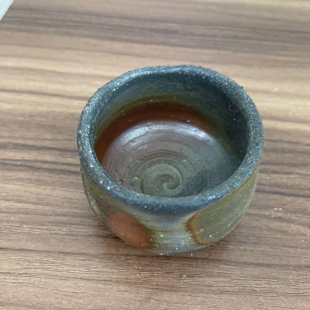 【骨董品】備前焼 清杯 ぐい呑 (No.16)