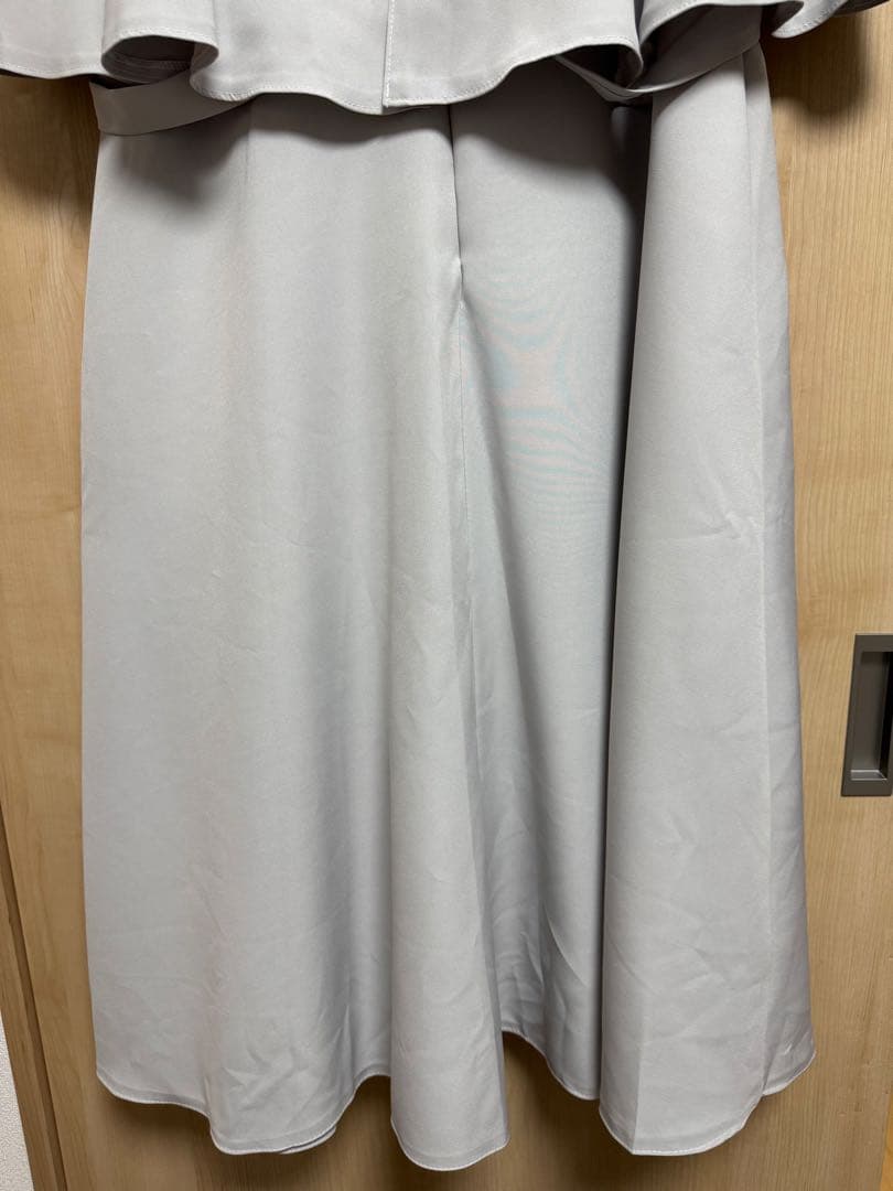 ぽんちゃ様【新品】レースケープのドレスワンピース♡大きいサイズオケージョンドレス