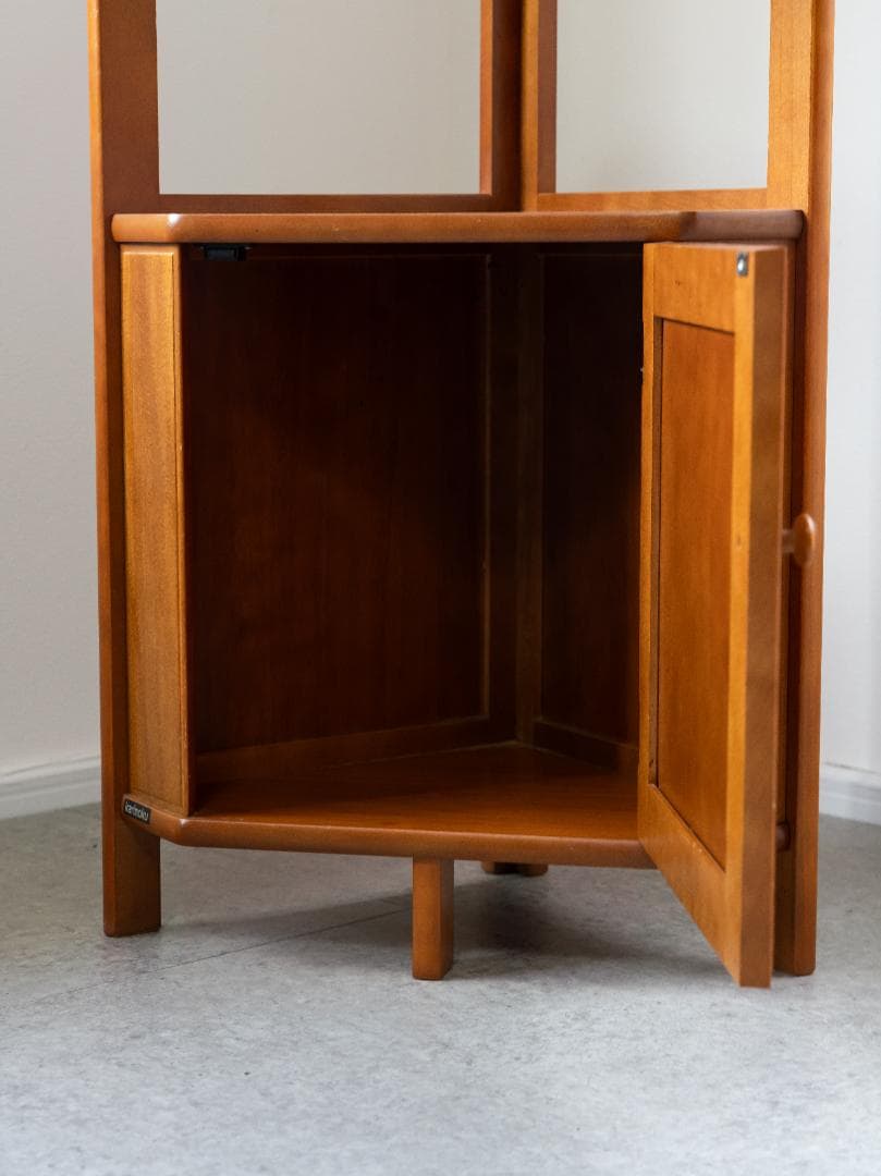 オールドカリモク コーナー キャビネット 棚 電話台 ミッドセンチュリー