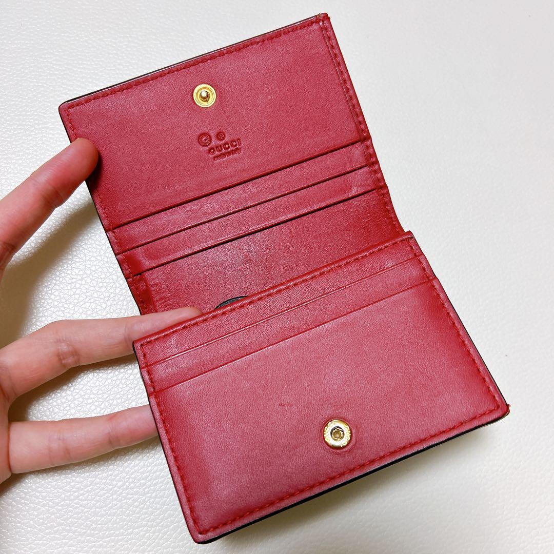 GUCCI 花柄 二つ折り財布 ブルームス水色