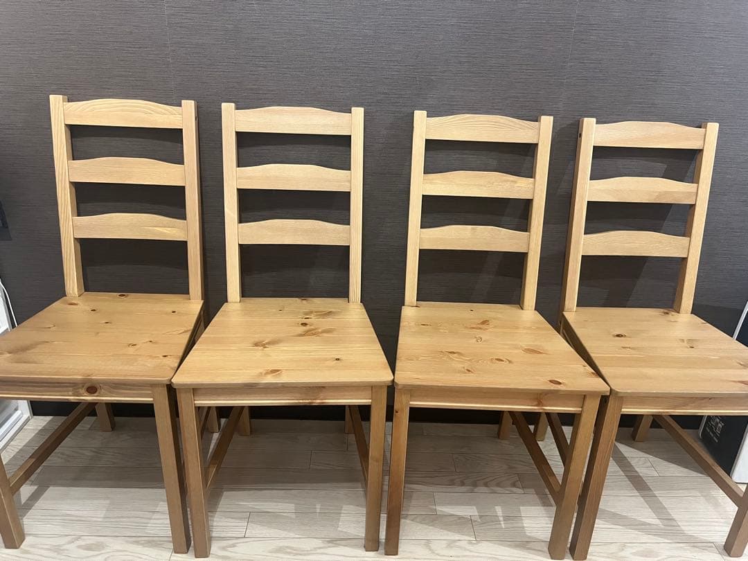 【引取り限定】IKEA ヨックモック　テーブル&チェア4脚セット