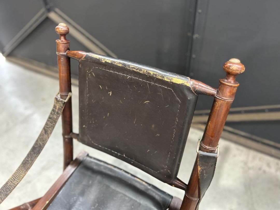 Vintage Folding Chair / フォールディングチェア｜レザー アウトドア