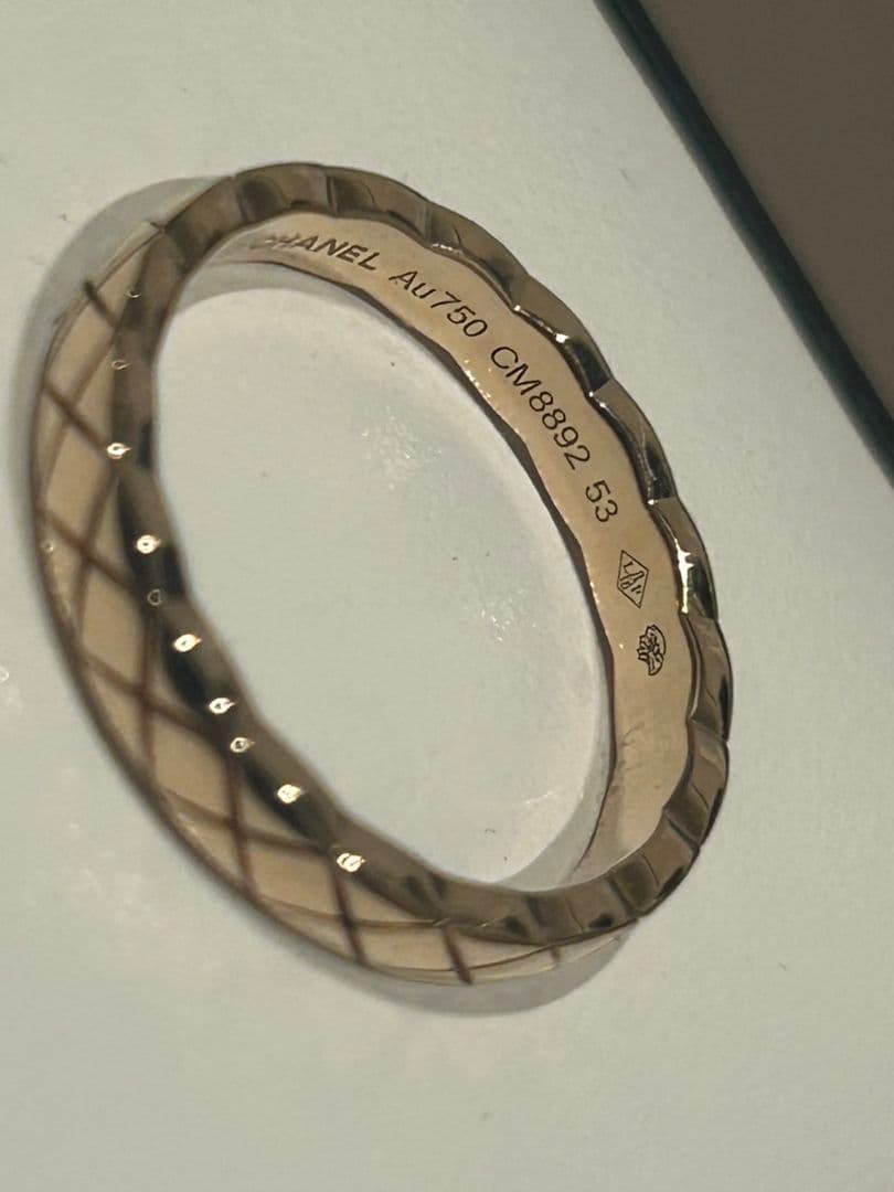 CHANEL シャネル K18PG ピンクゴールド ココクラッシュ リング　53