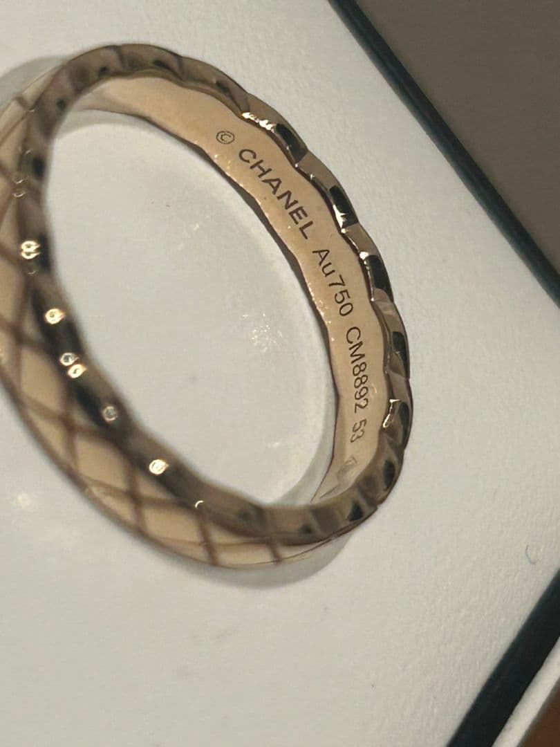 CHANEL シャネル K18PG ピンクゴールド ココクラッシュ リング　53