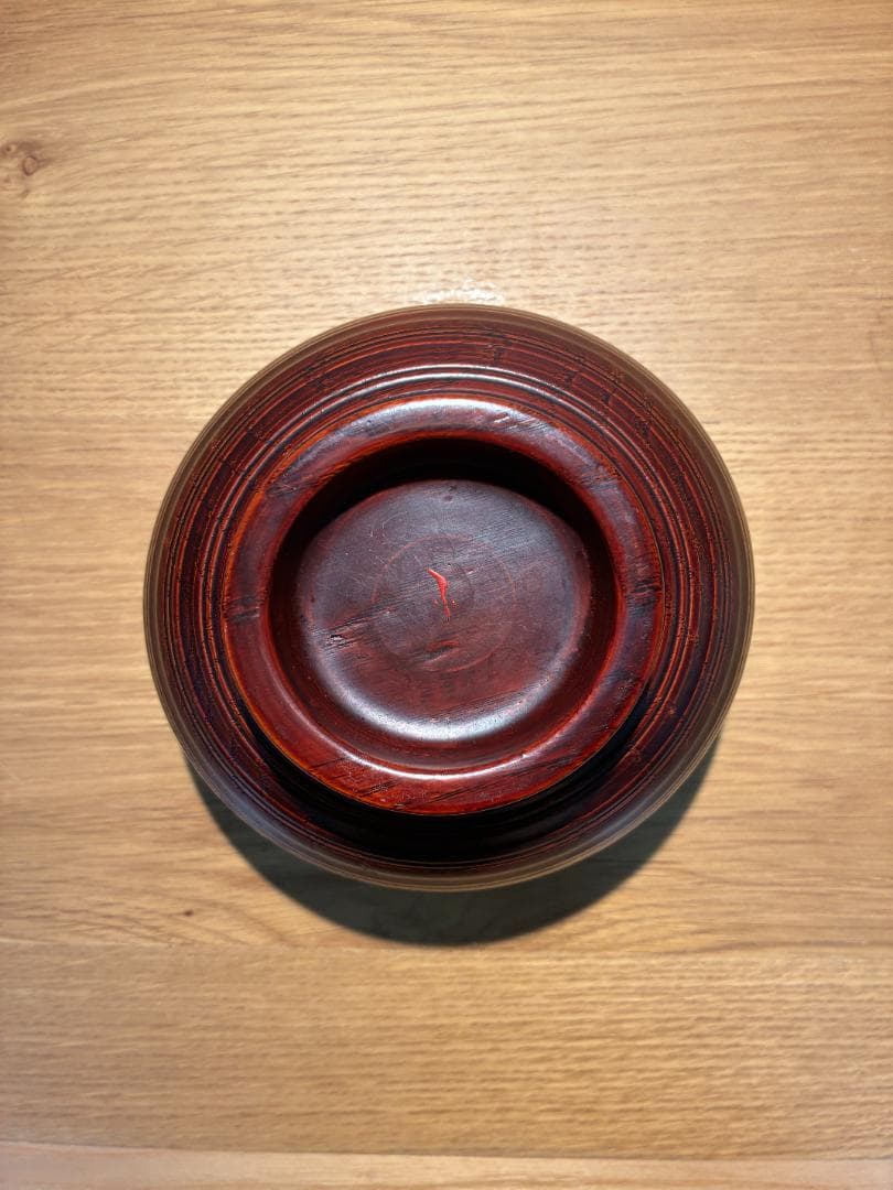 069 山中漆器 笑皿 栗 漆塗り 2枚セット