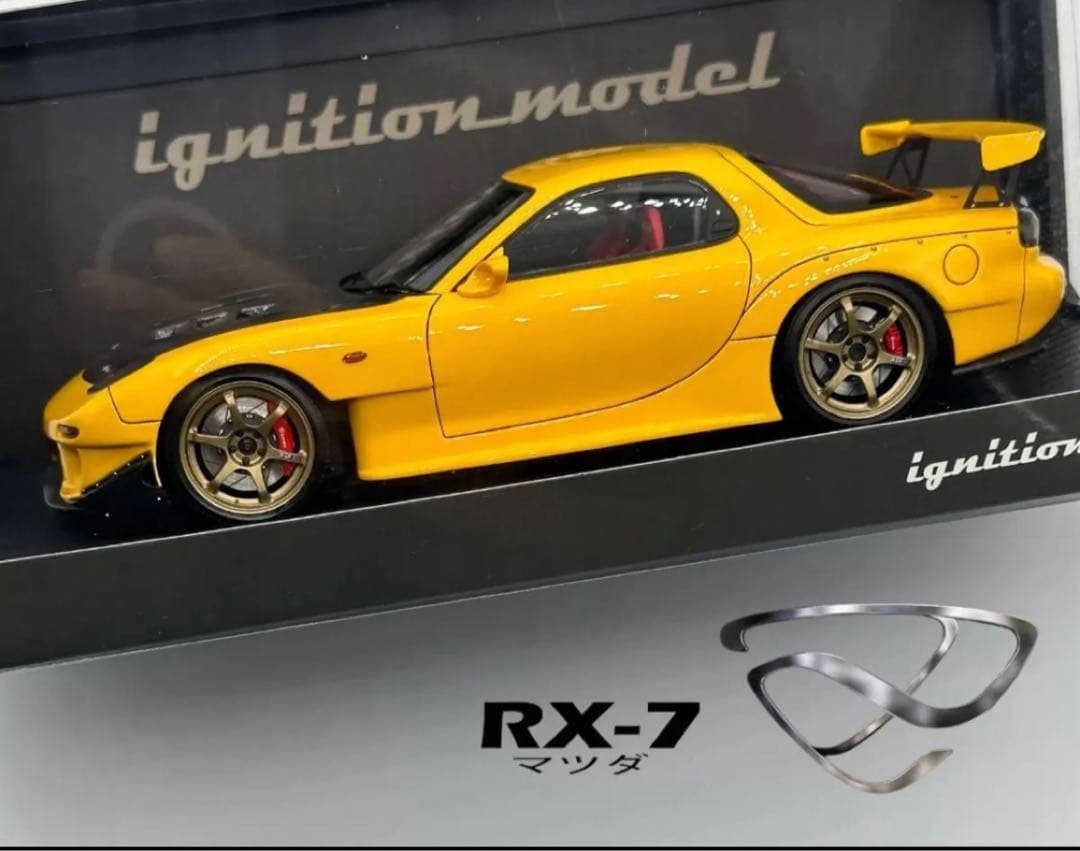 Mazda RX-7 IG2228 (FD3S) Yellow 1/18 限定】IG2229 1/18 RX-7 (FD3S)With
