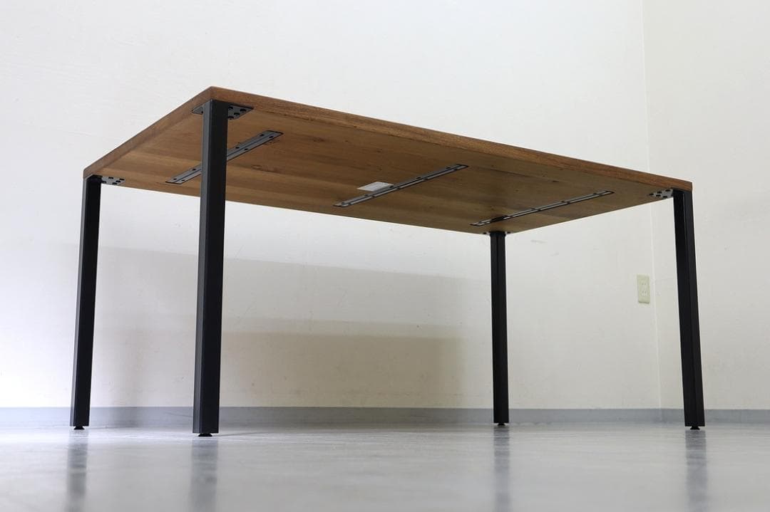 美品 クラッシュゲート 関家具 シンク ダイニング テーブル オーク 無垢材