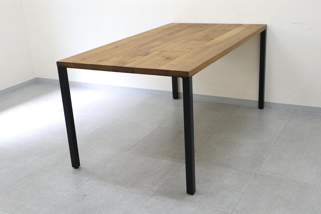 美品 クラッシュゲート 関家具 シンク ダイニング テーブル オーク 無垢材