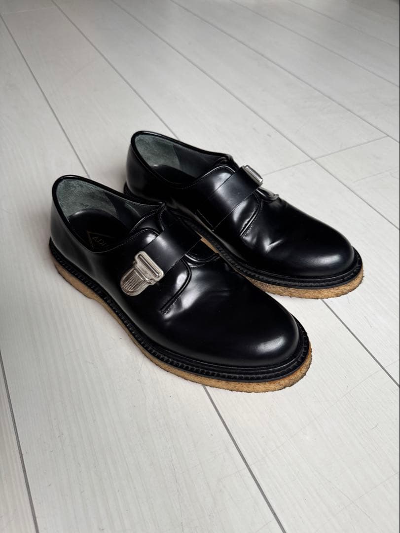 ADIEU PARIS ラウンドバックル ダービーシューズ ブラック