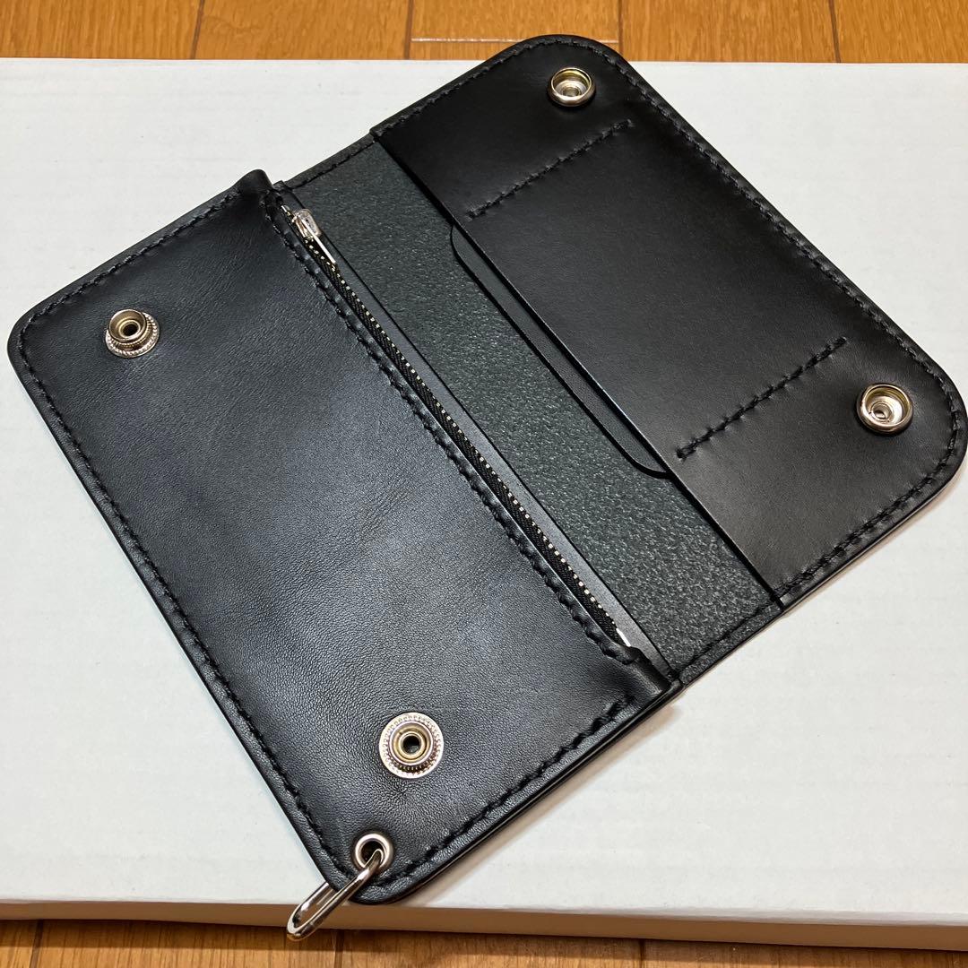[ハンドメイド]トラッカーウォレット 2層 国産牛革 ウォレットチェーンセット