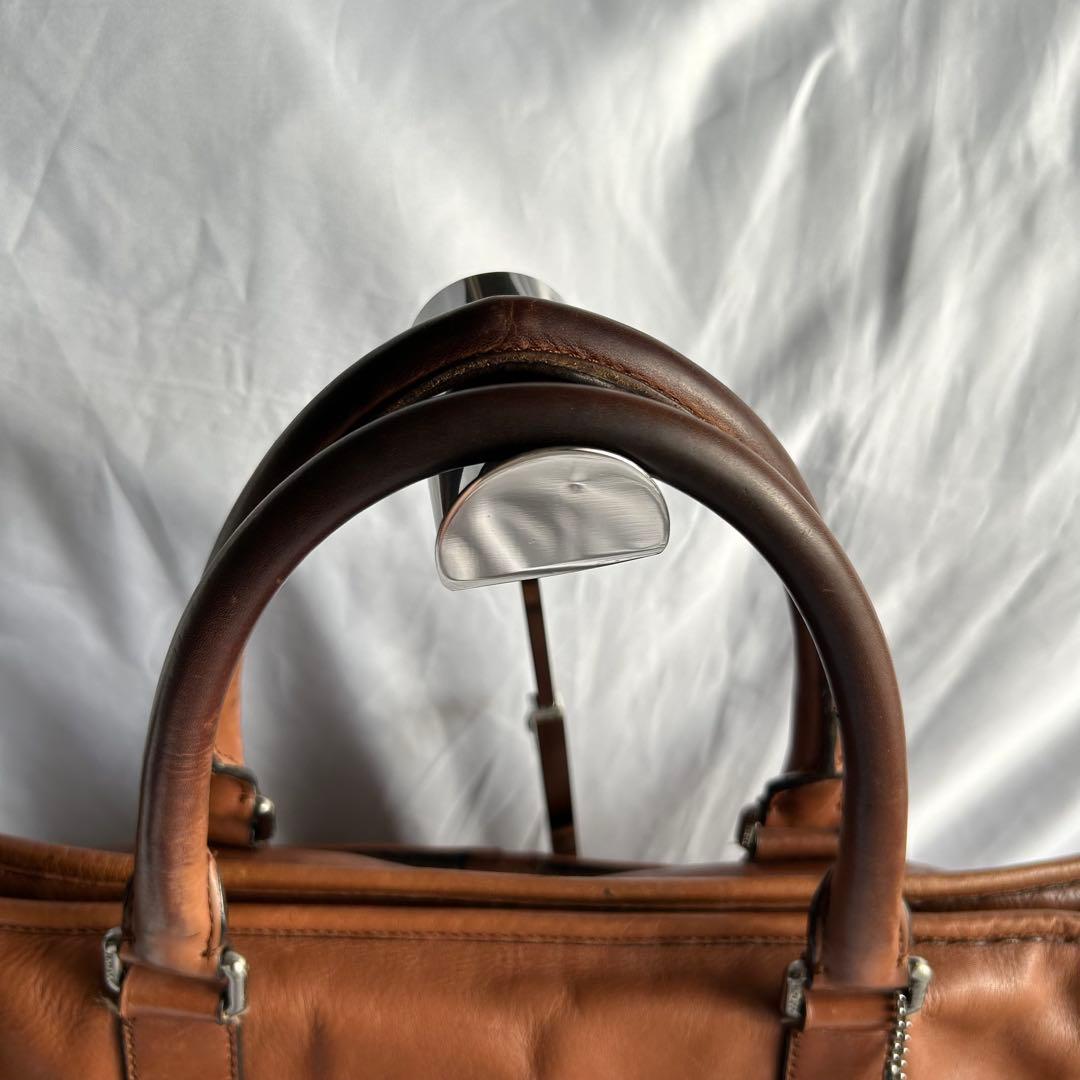 【人気】COACH レザー 2way ビジネスバッグ ショルダー A4 ブラウン