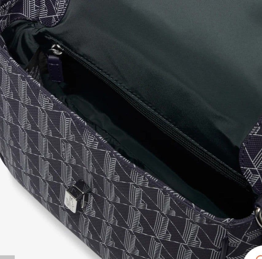 ラコステ ショルダーバッグ ネイビー モノグラム柄/使用回数少ない美品