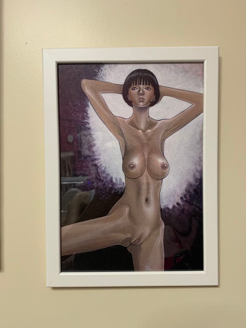 初期作　額装　アクリル画　裸婦　美人画