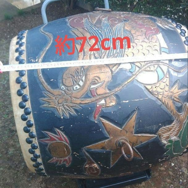 和太鼓 龍 彫刻 大型 直径約60cm 大太鼓 - メルカリ