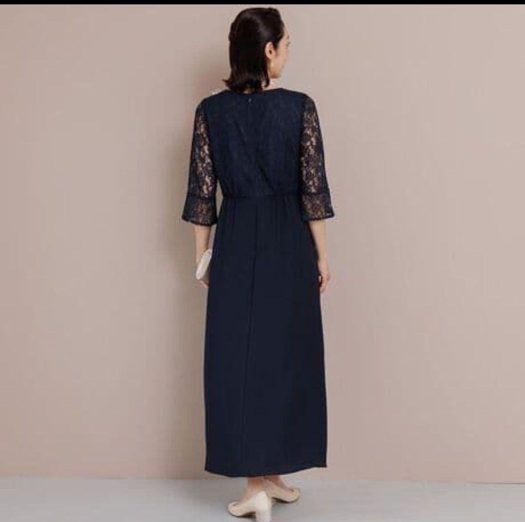 【新品·未使用】form formaウエストクロスレースロングドレス