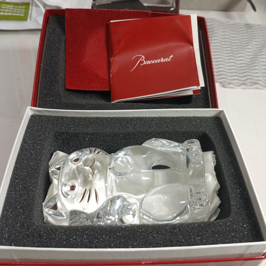 Baccarat クリスタル 招き猫 バカラ（Baccarat） クリスタル 招き猫 レッドオクトゴン ラッキー