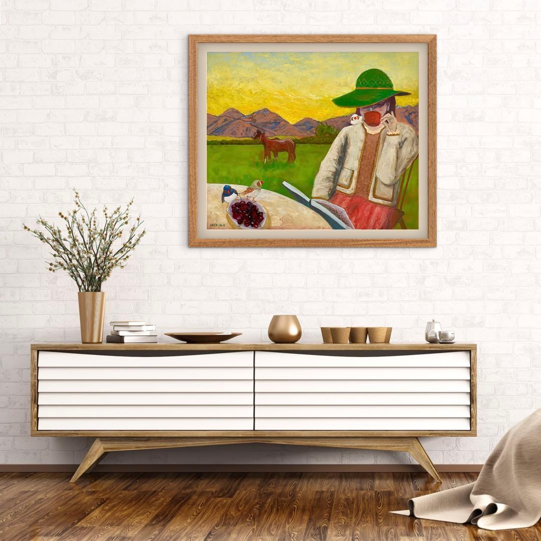 読書する女性 F20 油彩画 人物画 風景画 絵画