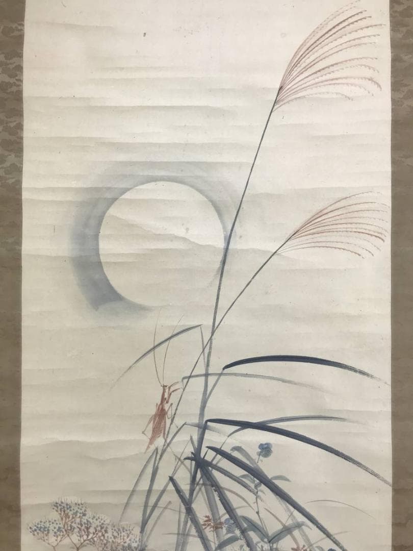 真作/柴田義董/月下秋草図/山水風月図/花鳥図/花図/