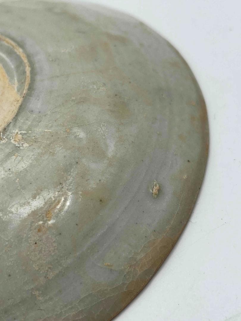 北宋時代 青白磁刻魚文輪花皿 唐草魚藻文盞 景