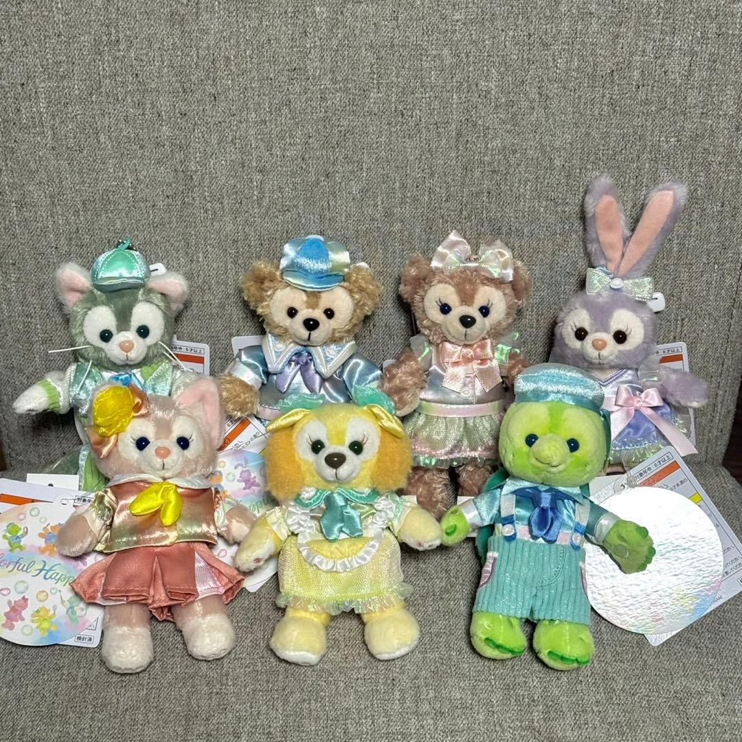 東京ディズニーシー　カラフルハピネス　ぬいぐるみバッジ　7体