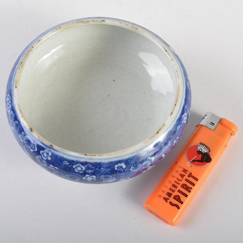 中国 古渡青花花文 筆洗 茶こぼし C R7081E 中国 古渡青花花文 筆洗 茶