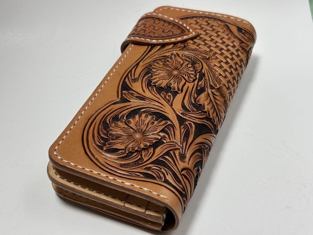 Roots rock 【年末セール】ロングウォレット　長財布　カービング