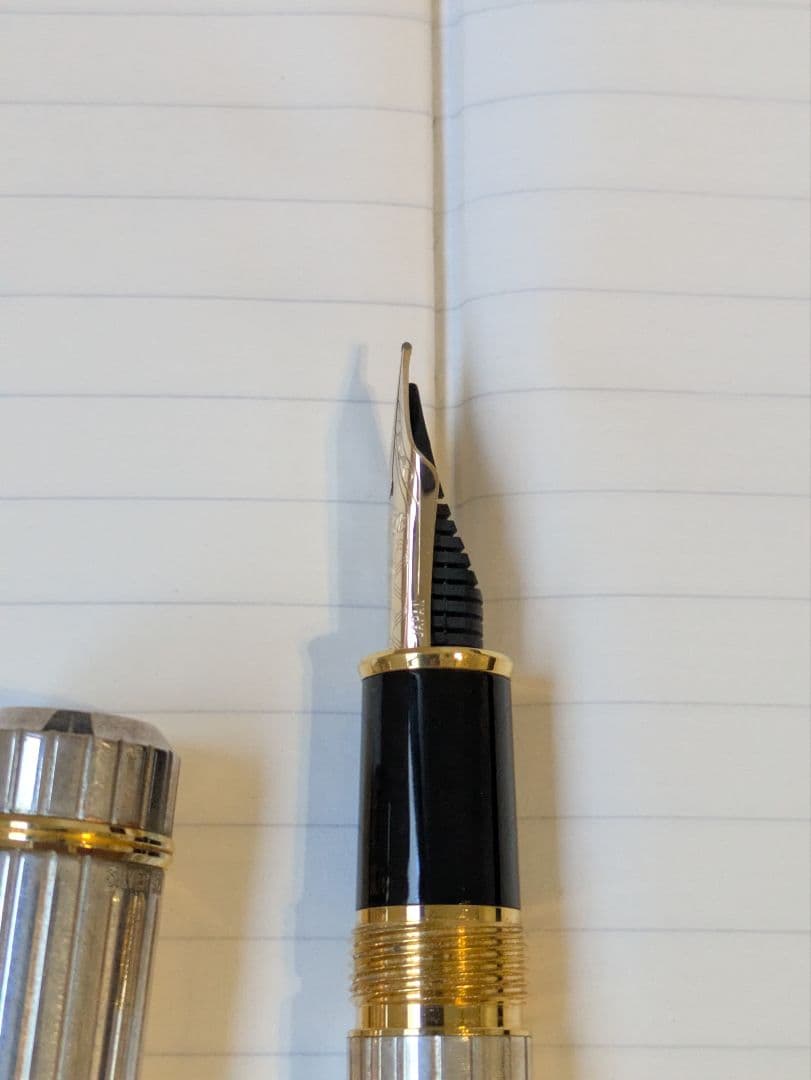 プラチナ万年筆　銀無垢　中字