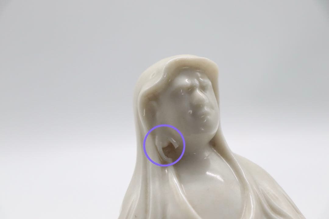 中国　徳化窯白磁　達磨　送料込み0927