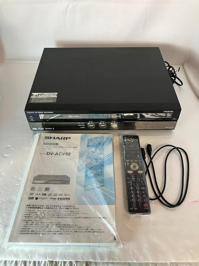 美品　SHARP AQUOS ビデオ一体型DVDレコーダー DV-ACV52