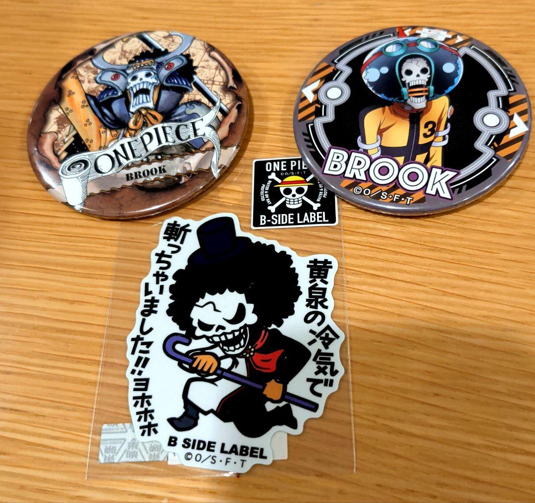 ONE PIECE Brook 缶バッジワンピース ブルック ステッカーセット