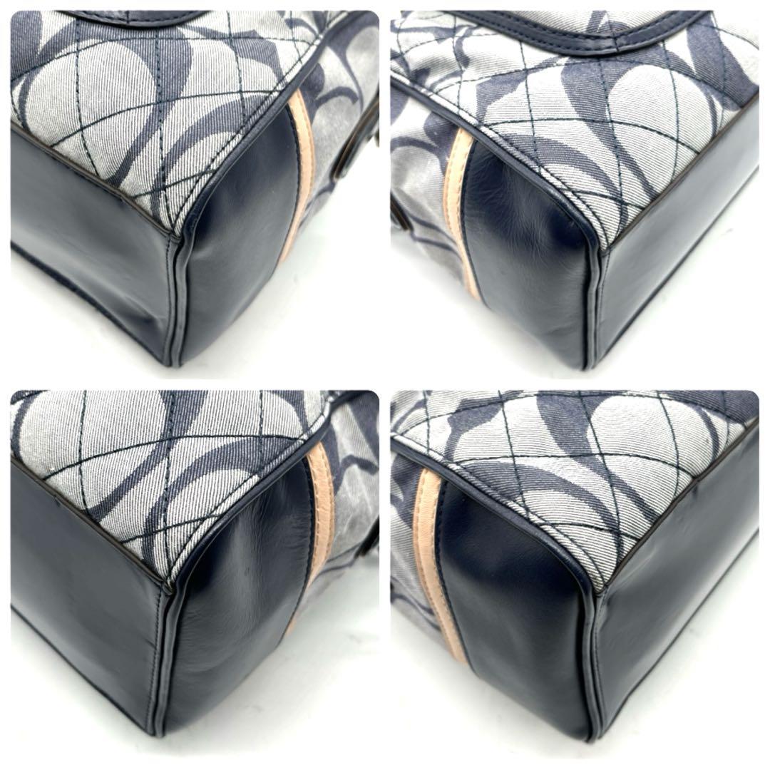 【希少】コーチ シグネチャー キルティングデニム 2way ショルダーバック