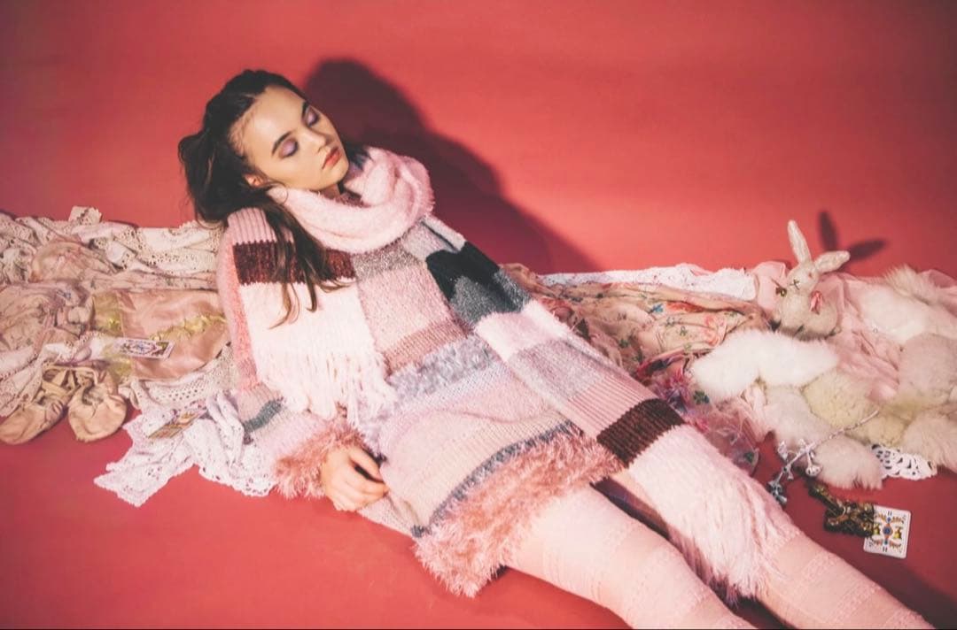 rurumu: 縷縷夢兎 2019 ss collection ピンク マフラー