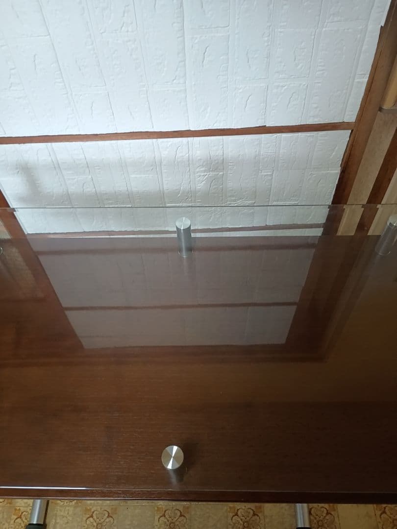 ディノス dinos ガラス 二重天板昇降式ダイニングテーブル