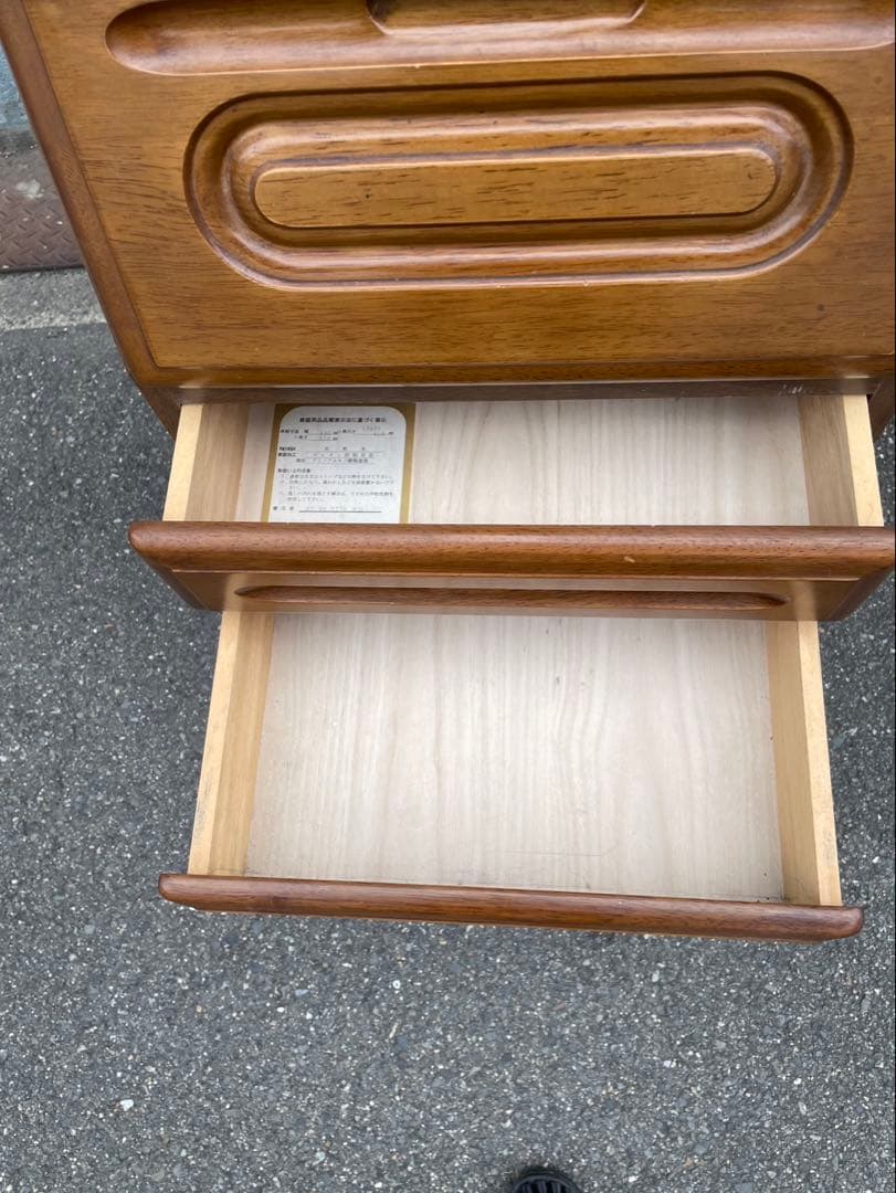 ライティングビューロー 木製電話台 引き出し付き ブラウン