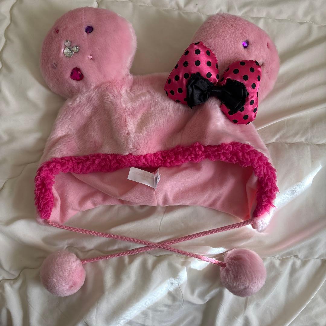 ディズニー ミニー ファンキャップ ピンク 黒 パルパルーザ - メルカリ