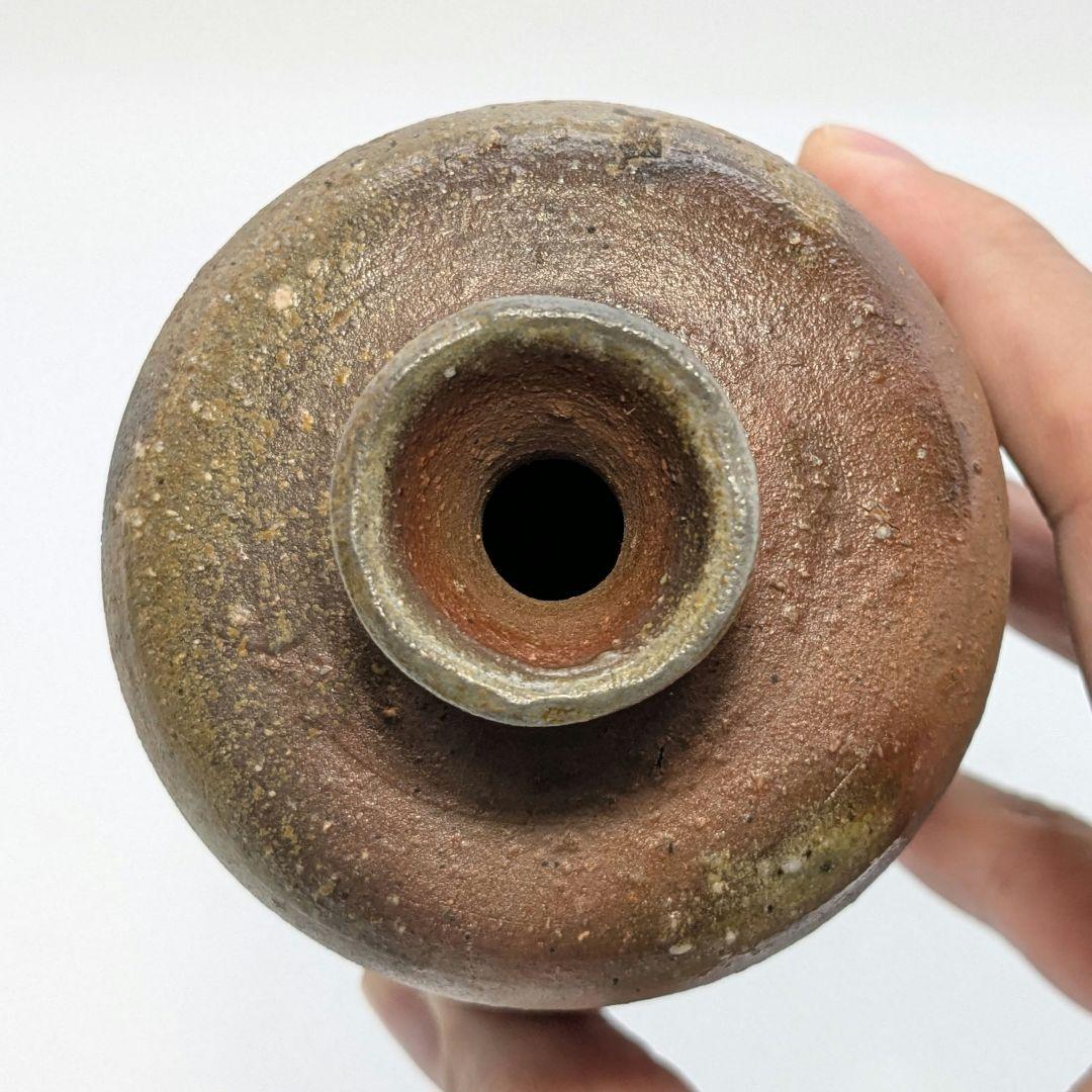 岡山県重要無形文化財 金重道明 備前焼 伊部徳利&酒呑 共