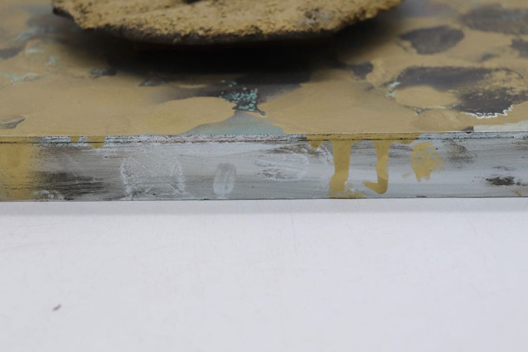 坂田甚内作　金彩陶額　オブジェ　送料込み250612