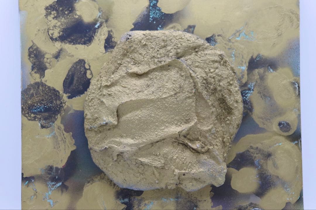 坂田甚内作　金彩陶額　オブジェ　送料込み250612