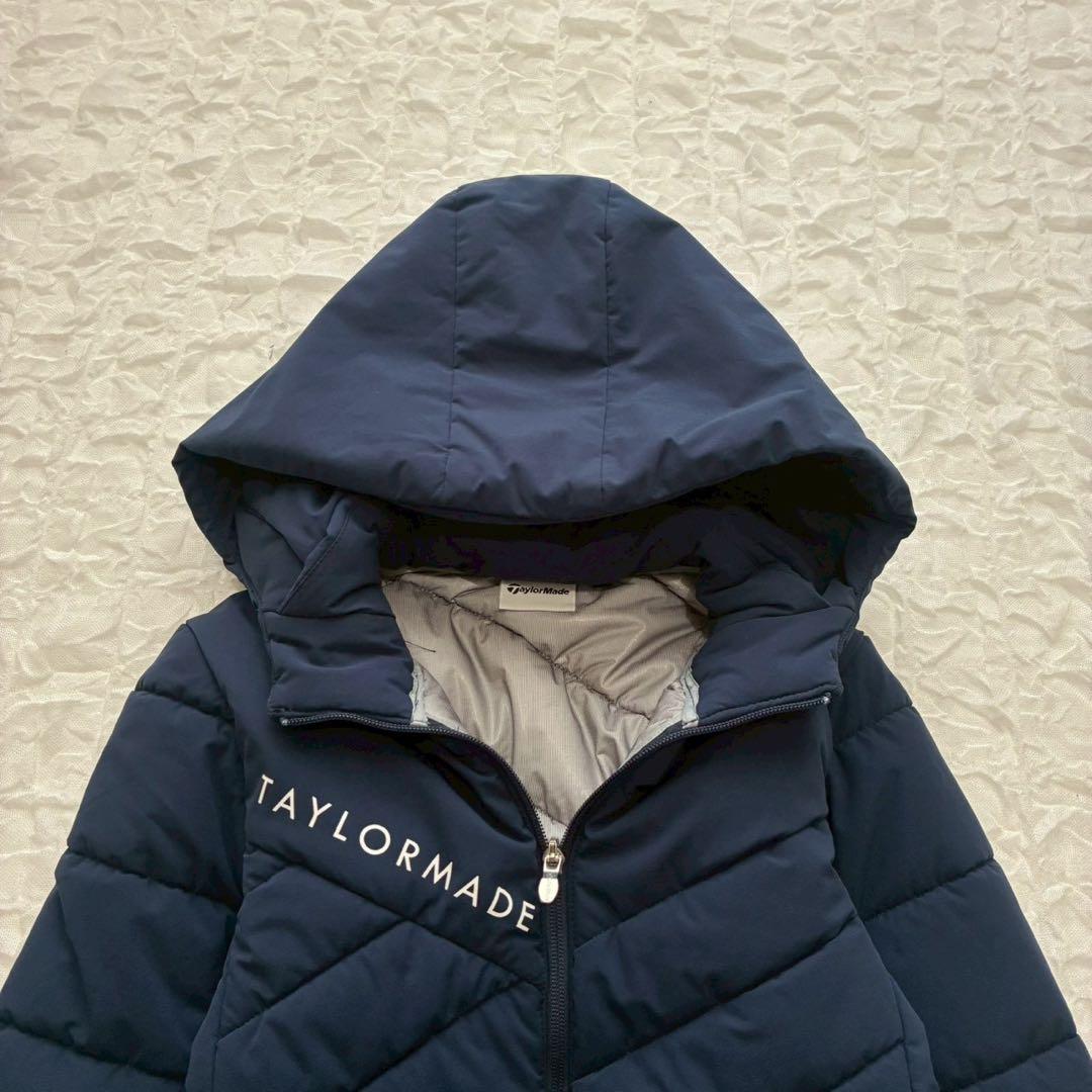 テーラーメイド フード付き中綿ジャケット M ゴルフウェア 裾フリル ハイネック