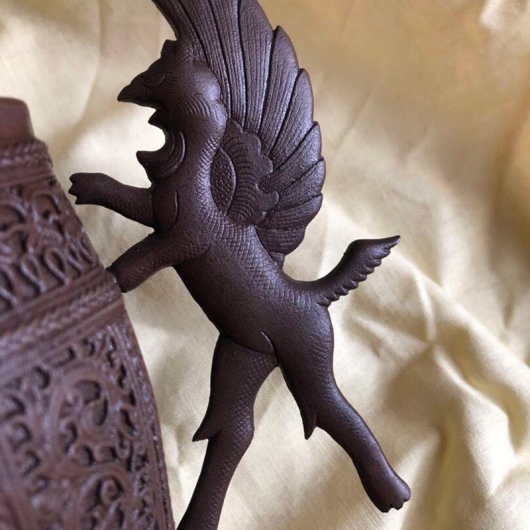 蠟型 鋳銅 麟鳳紋 香炉 長柄雅博作 共箱入